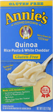 ANNIES HOMEGROWN: Quinoa Rice Pasta & White Cheddar, 6 oz