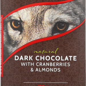 ENDANGERED SPECIES: Dark Chocolate Bar with Cranberries & Almonds, 3 oz