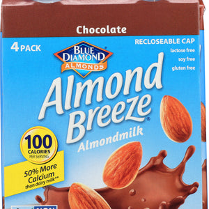BLUE DIAMOND: Almond Breeze Chocolate Pack of 4, 32 oz