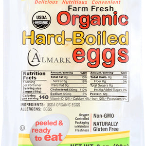 ALMARK: Eggs Hard Boiled 2 Counts, 3 oz