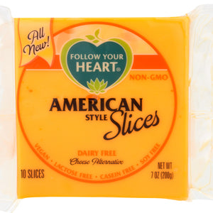 FOLLOW YOUR HEART: American Style Cheese Alternative Slices, 7 oz
