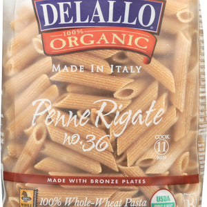 DELALLO: Organic Penne Rigate Pasta No.36, 16 oz