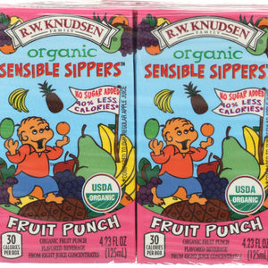 KNUDSEN: Organic Sensible Sippers Fruit Punch 8 Packs, 33.84 oz