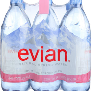 EVIAN: Spring Water 6 Pack, 6 lt