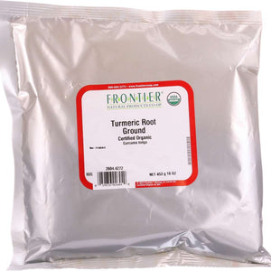 FRONTIER HERB: Ground Turmeric Root Organic, 16 oz