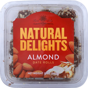 BARD VALLEY: Natural Delights Almond Date Rolls 12 Oz