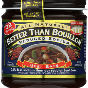 BETTER THAN BOUILLON: All Natural Reduce Sodium Beef Base, 8 Oz