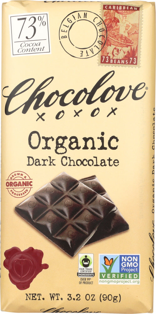 CHOCOLOVE: Organic Dark Chocolate Bar, 3.2 oz