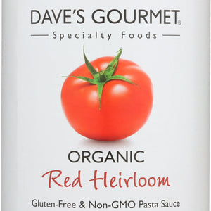DAVE'S GOURMET: Organic Pasta Sauce Red Heirloom, 25.5 Oz