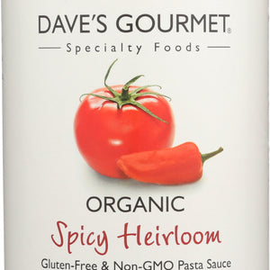 DAVE'S GOURMET: Organic Pasta Sauce Spicy Heirloom Marinara, 25.5 Oz