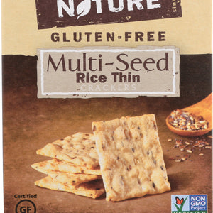 BACK TO NATURE: Gluten Free Rice Thins Multi-seed, 4 oz