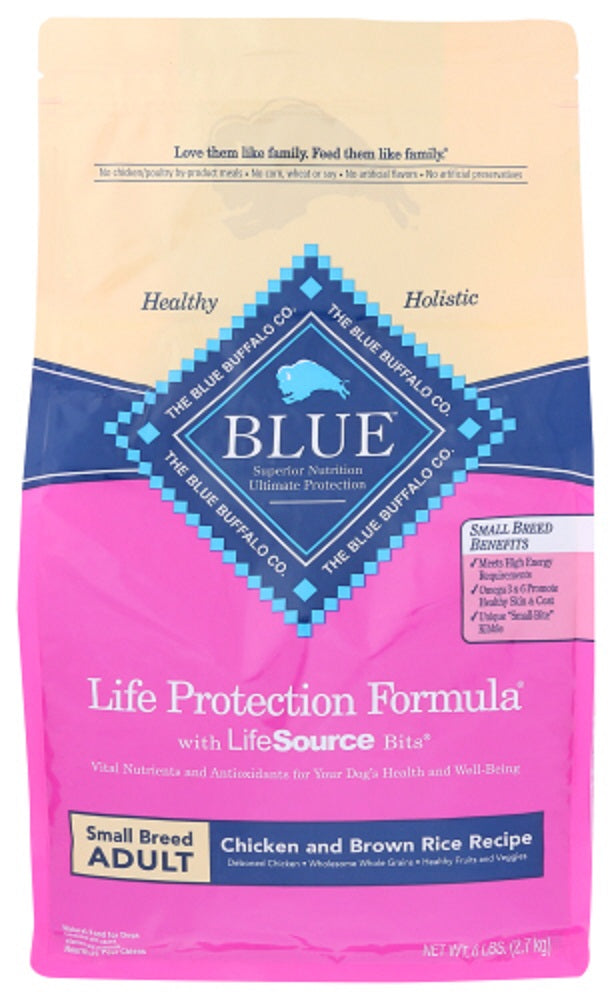 BLUE BUFFALO: Life Protection Formula Small Breed Adult Dog Food Chicken and Brown Rice Recipe, 6 lb