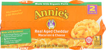 ANNIE'S HOMEGROWN: Real Aged Cheddar Microwavable Macaroni & Cheese Cup 2 Pack, 4.02 oz