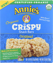 ANNIES HOMEGROWN: Bars Crispy Original Organic, 3.9 oz
