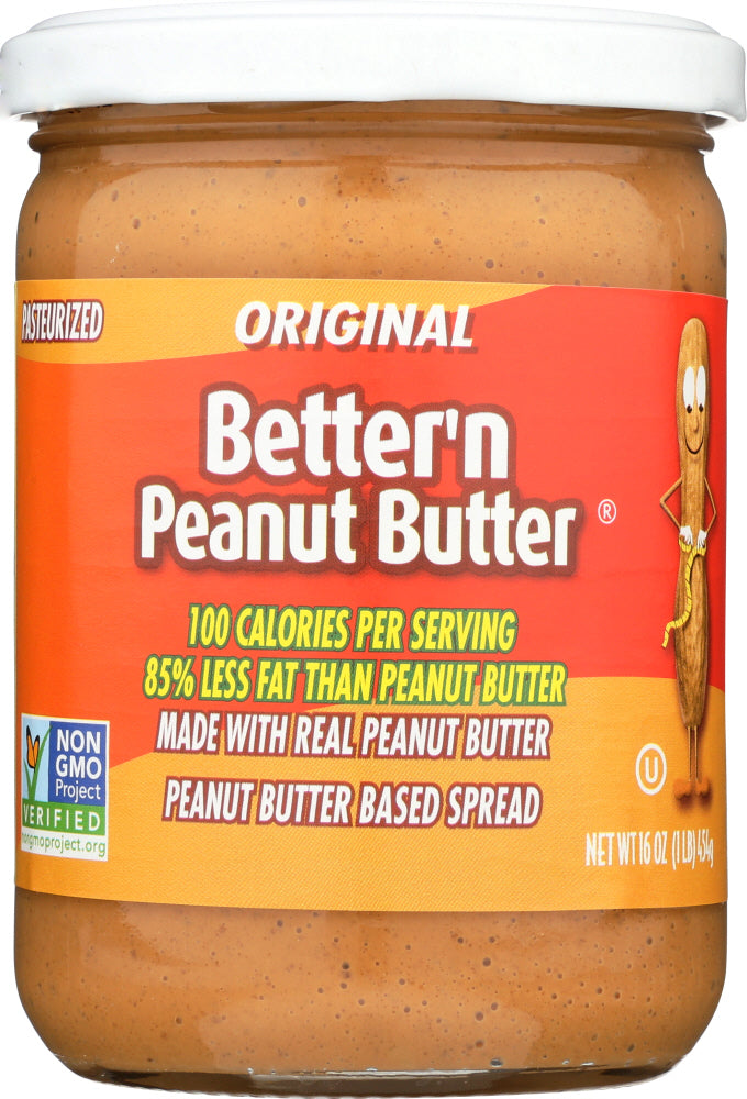 BETTER N PEANUT BUTTER: Spread Peanut Original Gluten Free, 16 oz