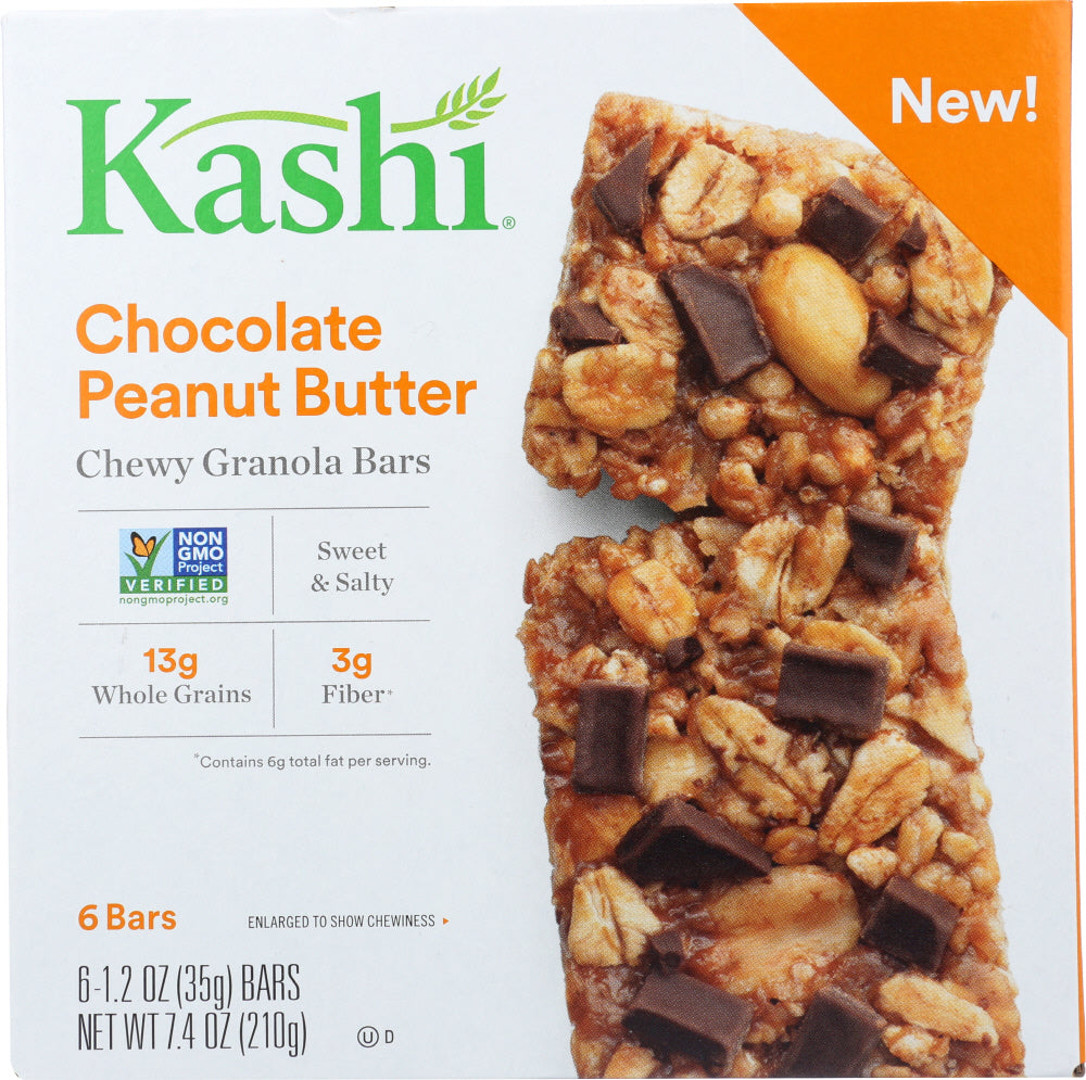 KASHI: Chewy Granola Bars Chocolate Peanut Butter, 7.4 oz