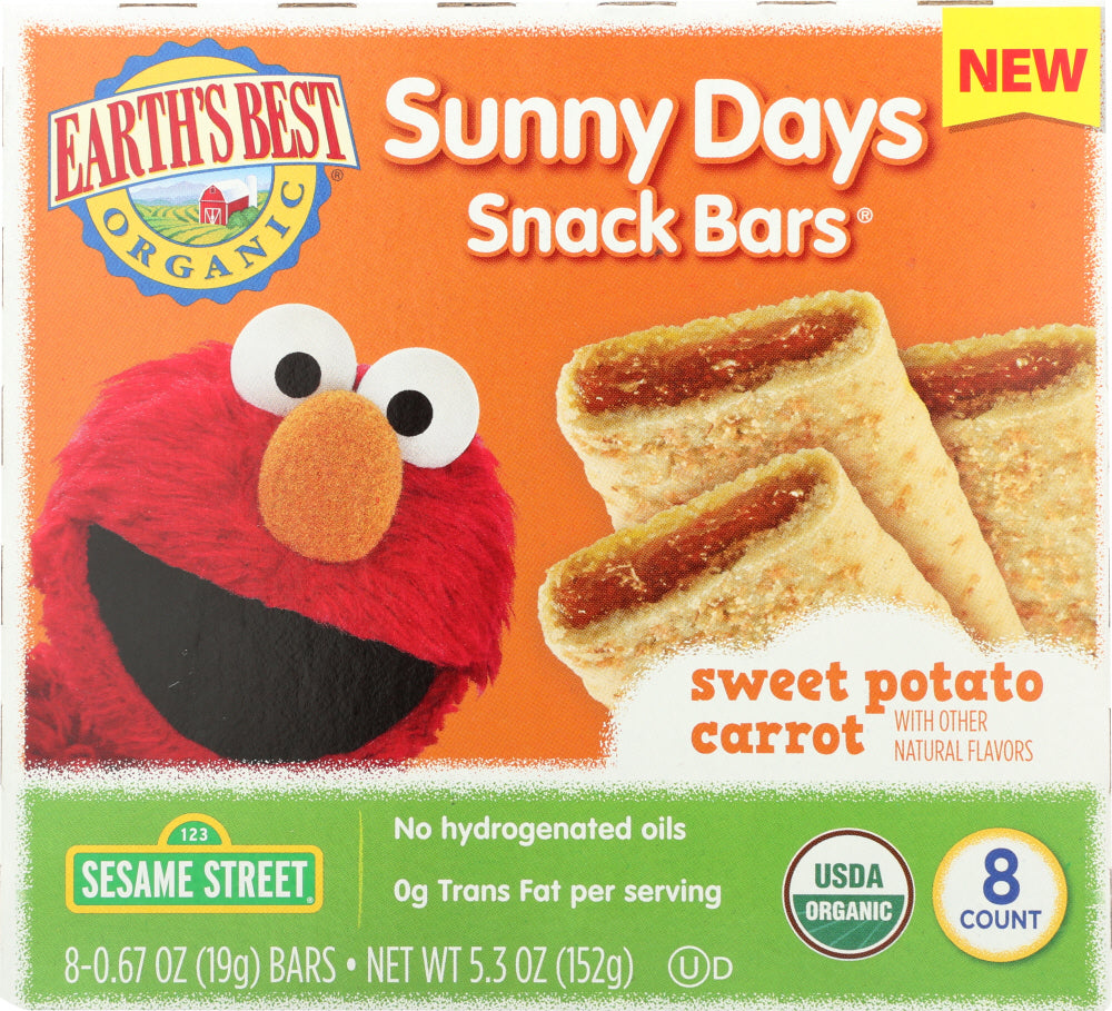 EARTHS BEST: Snack Bar Sunny Days Sweet Potato Carrot, 5.3 oz
