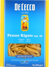 DE CECCO: #41 Penne Rigate Pasta, 16 oz