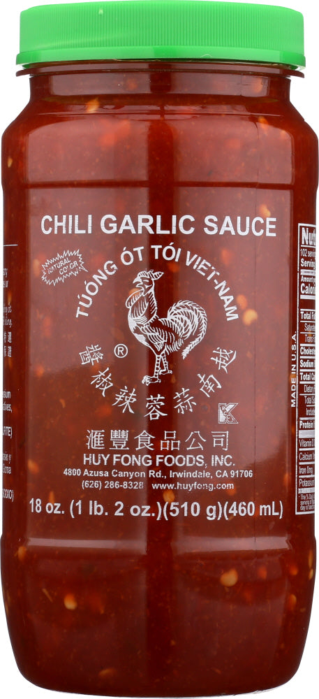 HUY FONG: Chili Garlic Sauce, 18 Oz