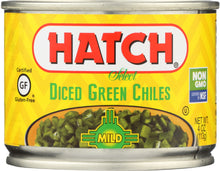 HATCH: Peeled Green Chiles Diced Mild, 4 oz