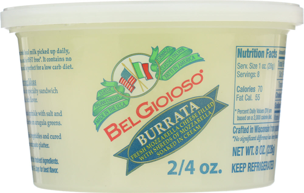 BELGIOIOSO: Burrata Cheese Cup, 8 oz