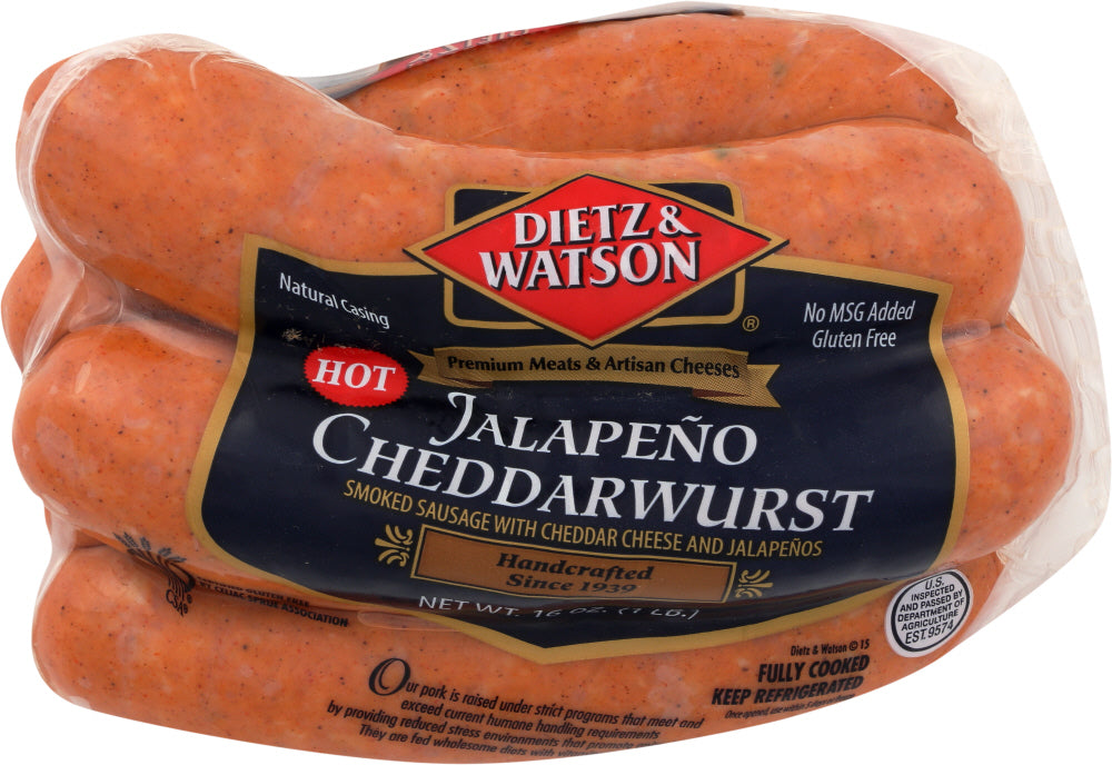 DIETZ AND WATSON: Jalapeno Cheddarwurst, 1 lb