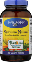 EARTHRISE: Spirulina Natural Green Super Food For Longevity 500 mg, 360 Tablets