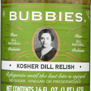 BUBBIES: Kosher Dill Relish, 16 oz