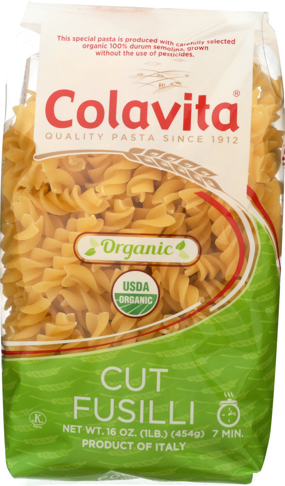 COLAVITA: Pasta Cut Fusilli Organic, 16 oz