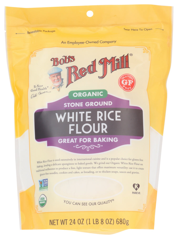 BOB'S RED MILL: Organic White Rice Flour, 24 oz
