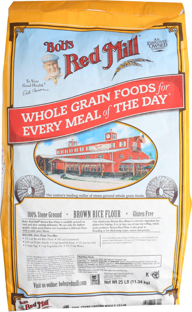 BOBS RED MILL: Brown Rice Flour, 25 lb
