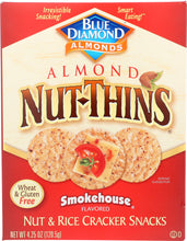 BLUE DIAMOND: Natural Almond Nut-Thins Cracker Snacks Smokehouse, 4.25 oz