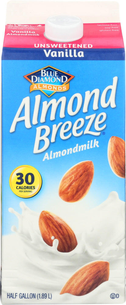 BLUE DIAMOND: Almond Breeze Almond Milk Unsweetened Vanilla, 64 oz