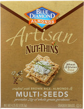 BLUE DIAMOND: Nut Thins Artisan With Almonds & Multiseeds, Wheat & Gluten Free, 4.25 oz
