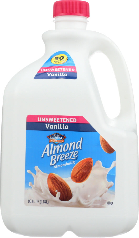 BLUE DIAMOND: Almond Breeze Unsweetened Vanilla Almondmilk, 96 oz