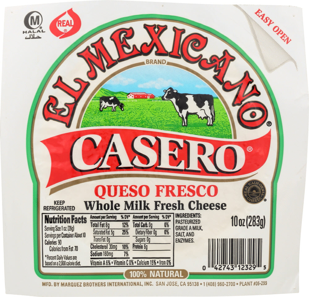 El Mexicano Casero Queso Fresco 4 Lb - meadowhillfarms