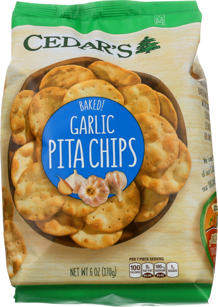 CEDARS: Garlic Pita Chips 6 Oz