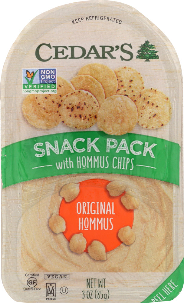 CEDARS: Snack Pack Original With Hummus Chips 3 Oz
