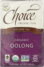 CHOICE ORGANIC TEAS: Oolong Tea 16 Tea Bags, 1.1 oz