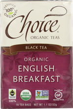 CHOICE TEA: Organic English Breakfast Tea, 16 bg