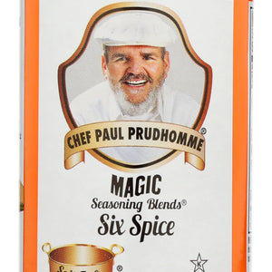 CHEF PAUL PRUDHOMME'S MAGIC SEASONING BLENDS:  Blends Six Spice, 1.9 oz