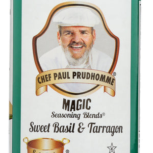 CHEF PAUL PRUDHOMME'S MAGIC SEASONING BLENDS:  Sweet Basil & Tarragon (former Seven Herb), 1.65 oz
