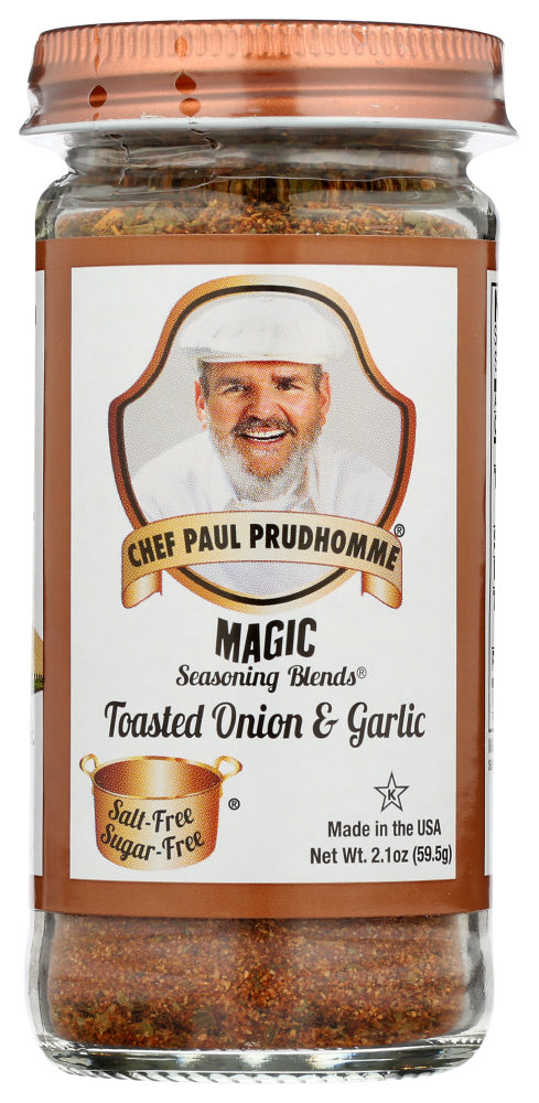 CHEF PAUL PRUDHOMME'S MAGIC SEASONING BLENDS:  Toasted Onion & Garlic, 2.1 oz