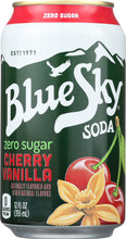 BLUE SKY: Zero Sugar Soda Cherry Vanilla 6-12oz, 72 oz
