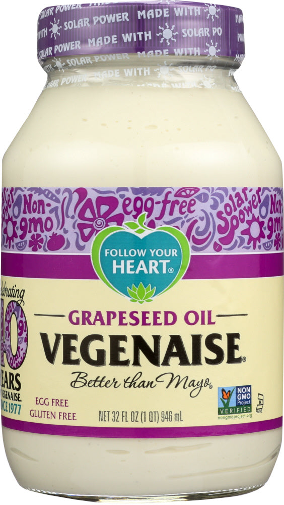 FOLLOW YOUR HEART: Grapeseed Oil Vegenaise, 32 oz