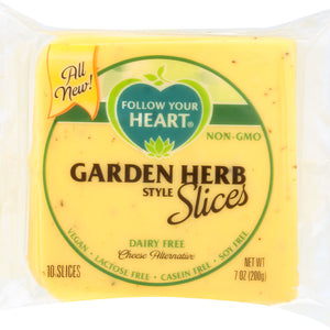 FOLLOW YOUR HEART: Garden Herb Style Cheese Alternative Slices, 7 oz