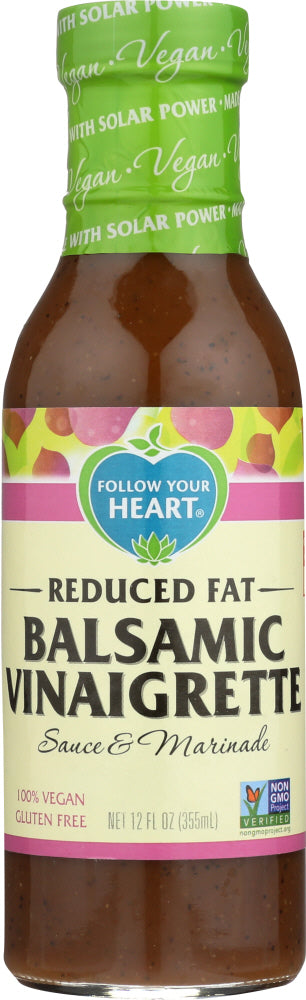 FOLLOW YOUR HEART: Balsamic Vinaigrette Dressing Reduced Fat, 12 oz