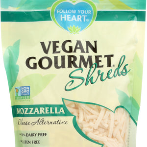 FOLLOW YOUR HEART: Mozzarella Cheese Alternative Shreds, 8 oz