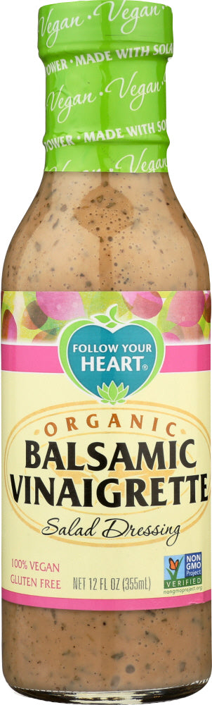 FOLLOW YOUR HEART: Organic Balsamic Vinaigrette Salad Dressing, 12 oz