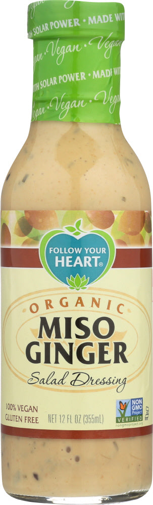 FOLLOW YOUR HEART: Organic Miso Ginger Salad Dressing, 12 oz